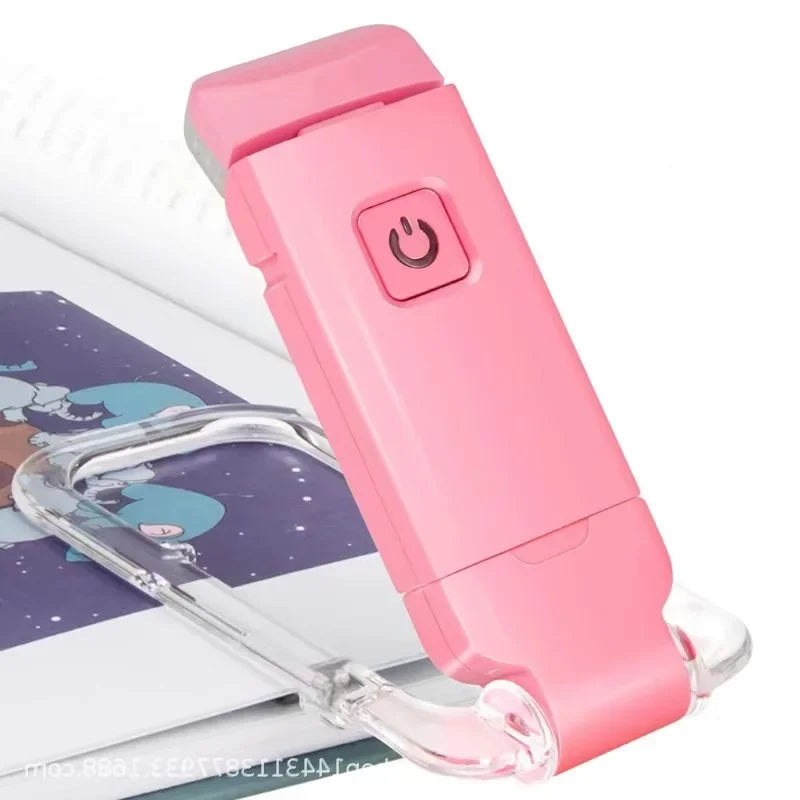 Lámpara LED Recargable USB para Lectura, Luz Nocturna Protectora de Ojos con Clip