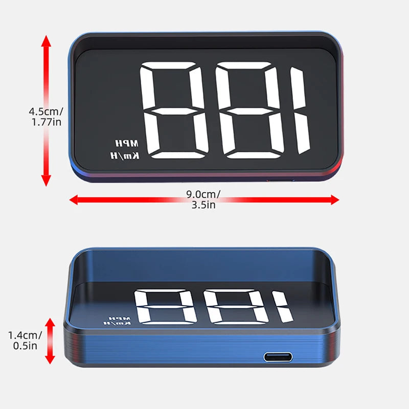 HUD GPS Velocímetro Digital para Auto, Proyector en Parabrisas Universal
