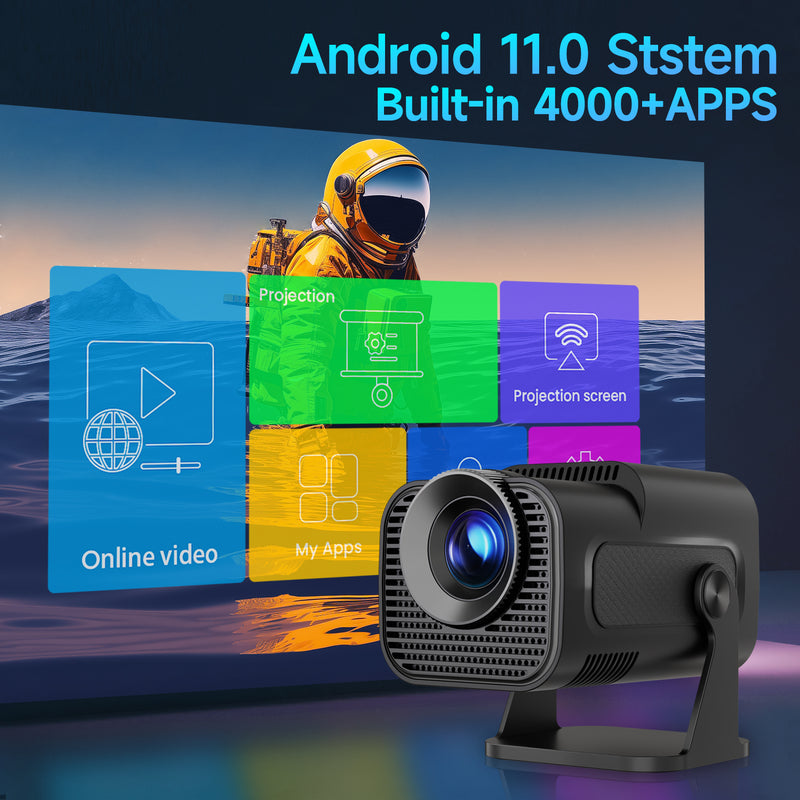 Proyector Portátil HY320 Pro Android 11 720P 300ANSI 180°