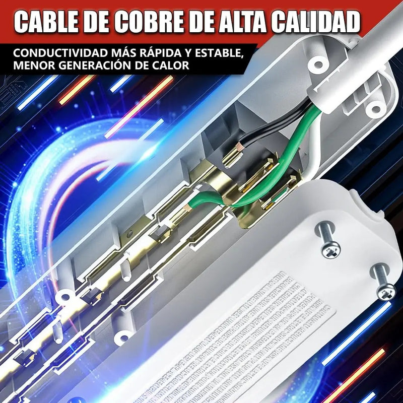 Multicontacto de 6 Tomas Con Cable de 1 m y Protección Contra Sobrecarga