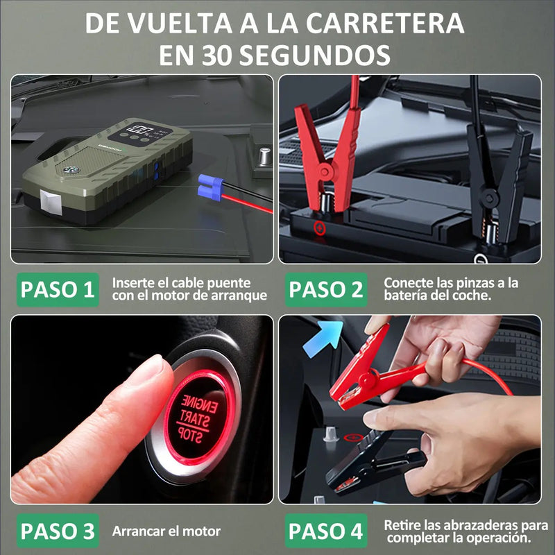 Arrancador de Batería 12V 6000A para Coche Camión SUV Moto