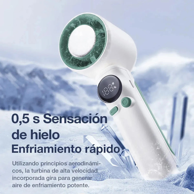 Ventilador Portátil de Mano Recargable con Pantalla Digital LED