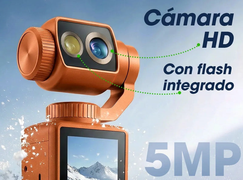 Cámara de Vlog Q8 4K Naranja