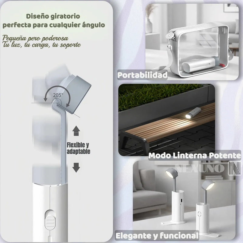 Lampara Escritorio Linterna USB LED Recargable 4en1