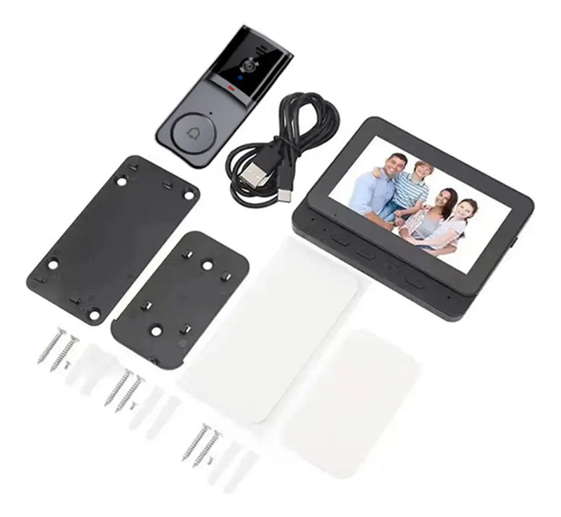 Timbre Inalámbrico con Cámara Inteligente y Pantalla de 4.3"