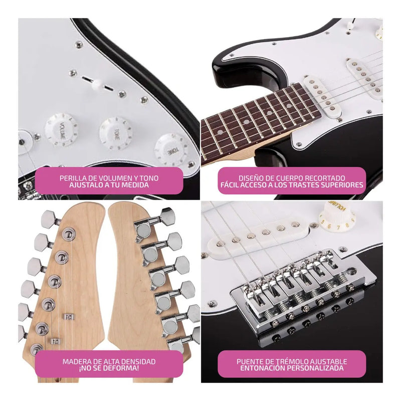 Guitarra Eléctrica con Amplificador 5W y Accesorios