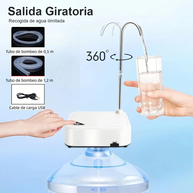 Dispensador de Agua Eléctrico Bomba, Recargable y Portátil