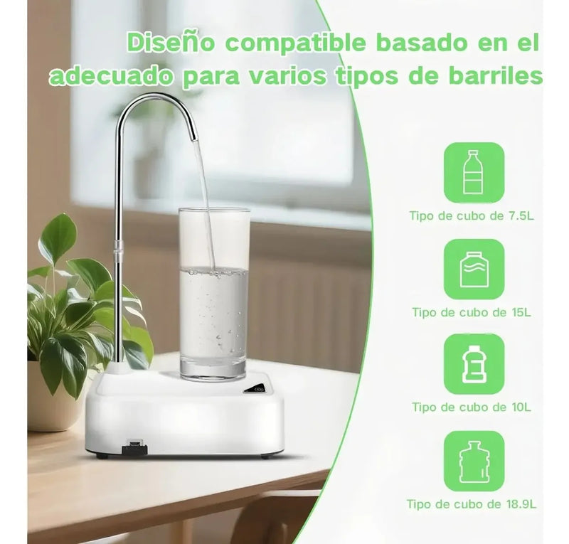 Dispensador de Agua Eléctrico Bomba, Recargable y Portátil