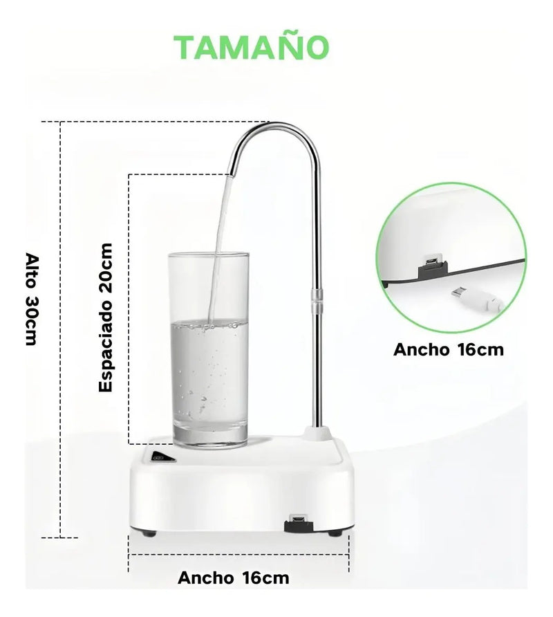 Dispensador de Agua Eléctrico Bomba, Recargable y Portátil