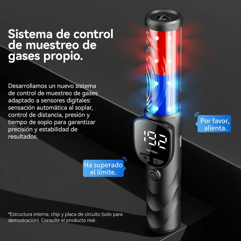 Alcoholímetro Portátil de Alta Precisión con Pantalla Digital