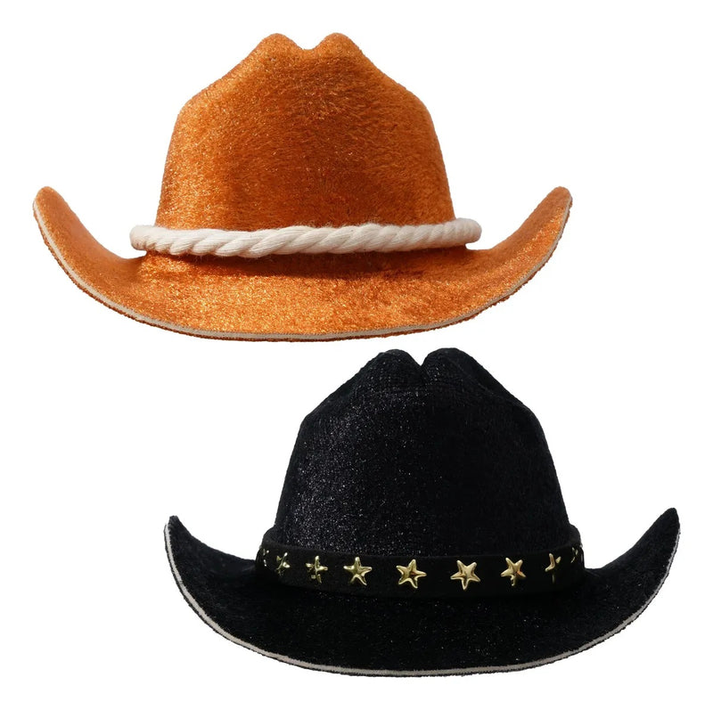 Sombreros de Vaquero para Eilik Robot 2 pzas Marrón y Negro