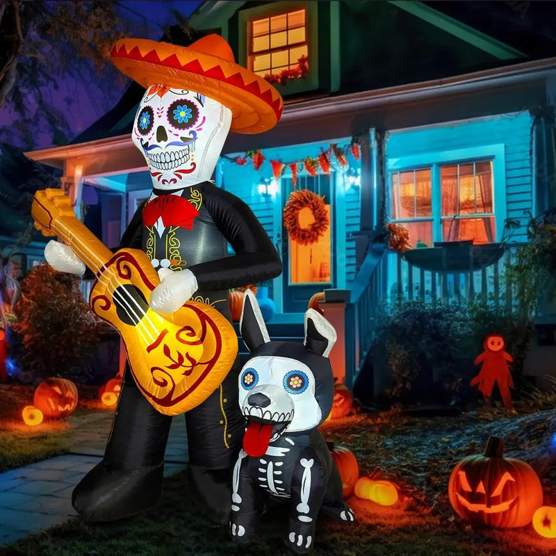 Inflable de Día de Muertos Decoración Exterior 1,8M