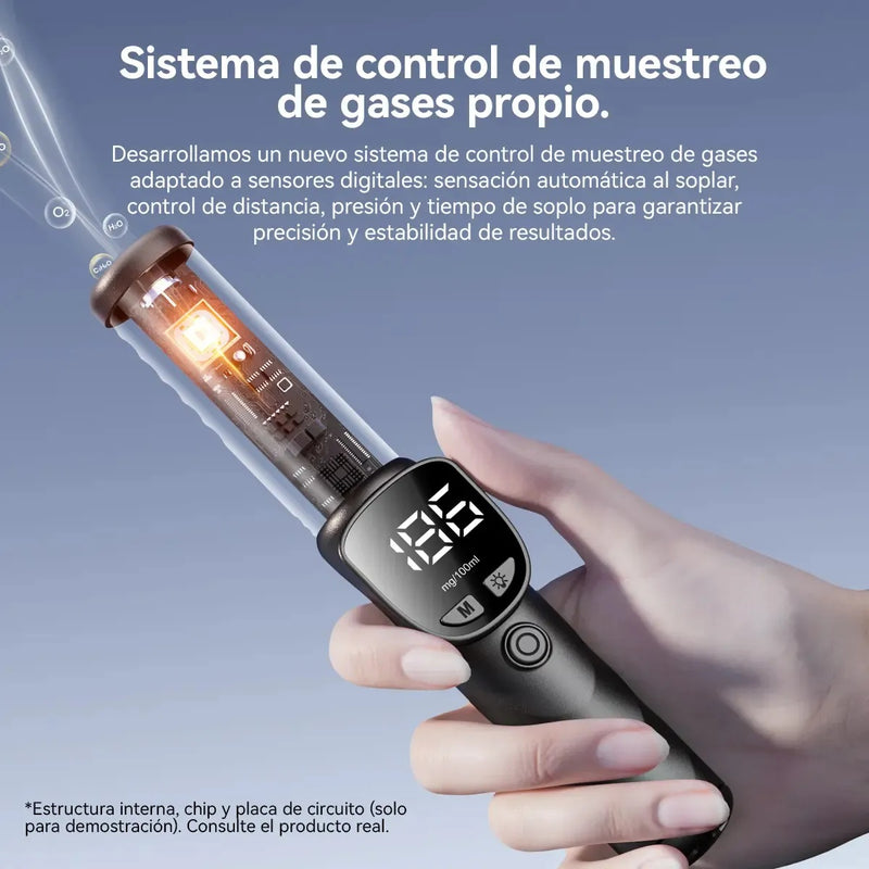 Alcoholímetro Portátil de Alta Precisión con Pantalla Digital