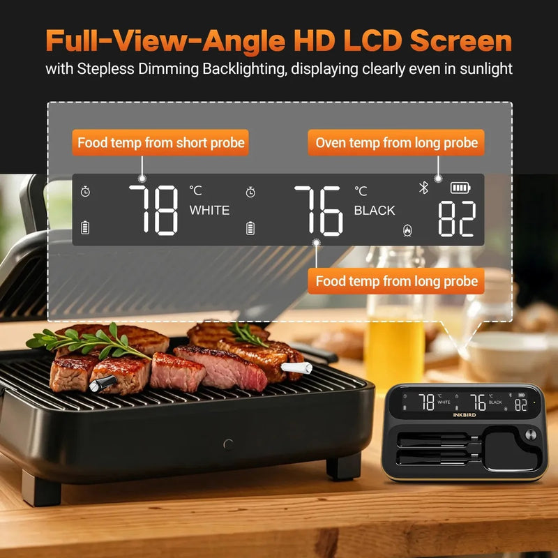 Termómetro de Cocina Inalámbrico Inteligente con Bluetooth y WIFI para Carne y Barbacoa