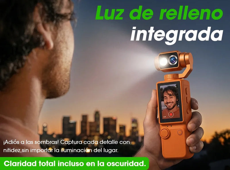 Cámara de Vlog Q8 4K Naranja