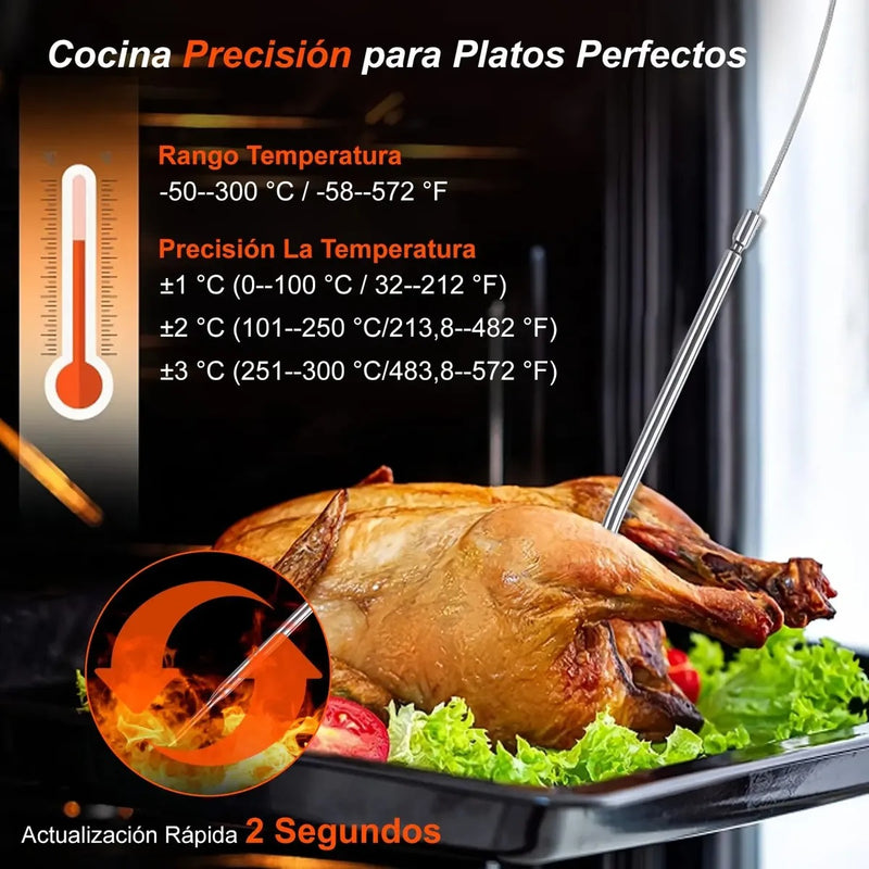 Termómetro Digital para Cocina de Doble Sonda