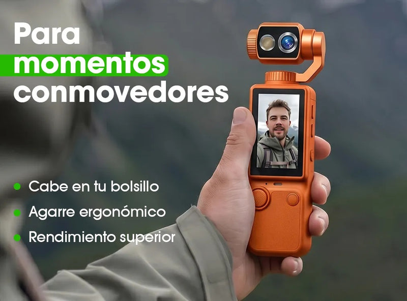 Cámara de Vlog Q8 4K Naranja