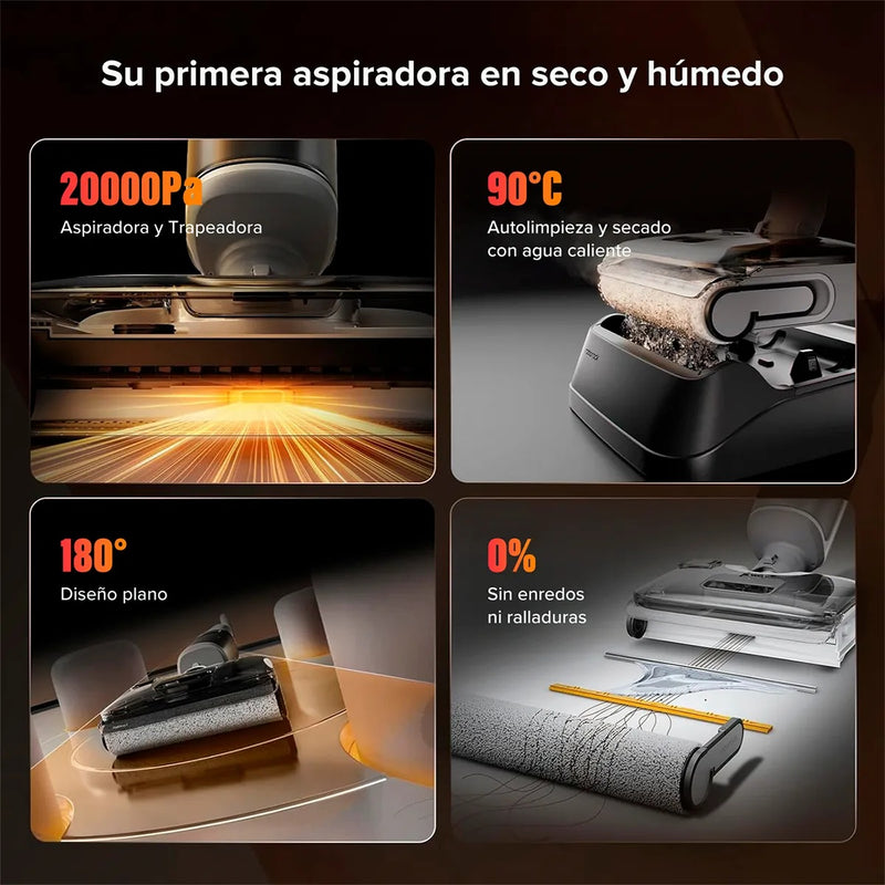 Aspiradora Inalámbrica en Seco y Húmedo Roborock F25 Blanca