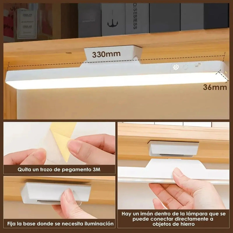 Lámpara de Pared Magnética Inalámbrica con Sensor 33cm 10w