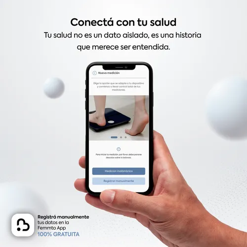 Báscula Digital para Baño Femmto, Peso Corporal Hasta 180Kg, Precisión y Estilo