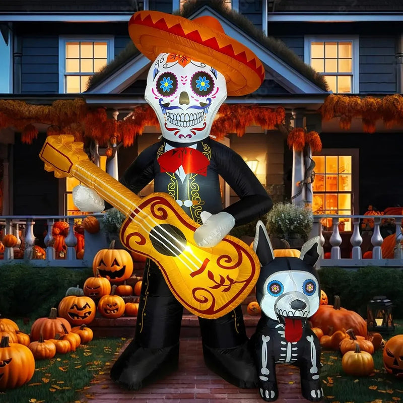Inflable de Día de Muertos Decoración Exterior 1,8M