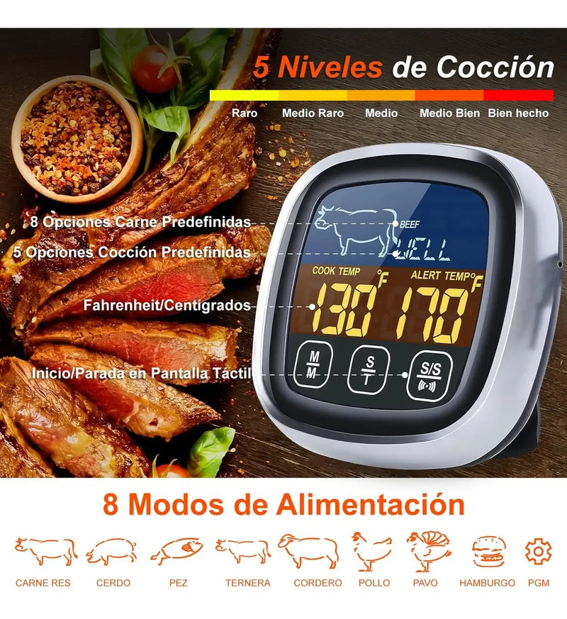 Termómetro Digital para Cocina de Doble Sonda