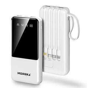 Batería Portátil Moreka, 10000mAh, Carga Rápida 5 en 1