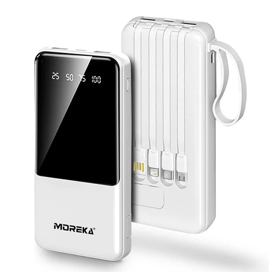 Batería Portátil Moreka, 10000mAh, Carga Rápida 5 en 1