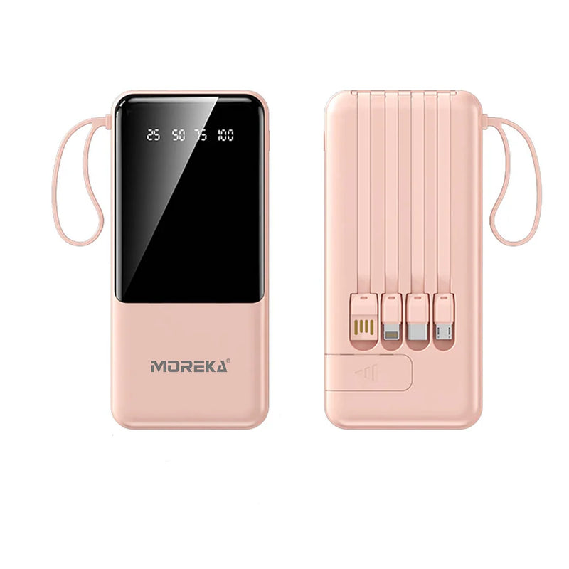 Batería Portátil Moreka, 10000mAh, Carga Rápida 5 en 1