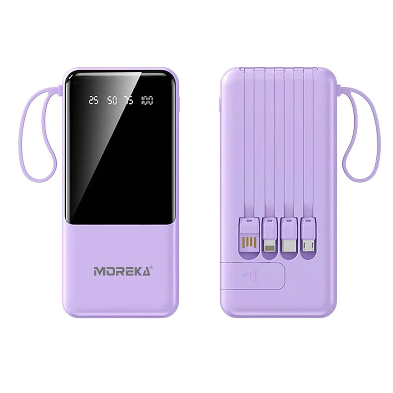Batería Portátil Moreka, 10000mAh, Carga Rápida 5 en 1