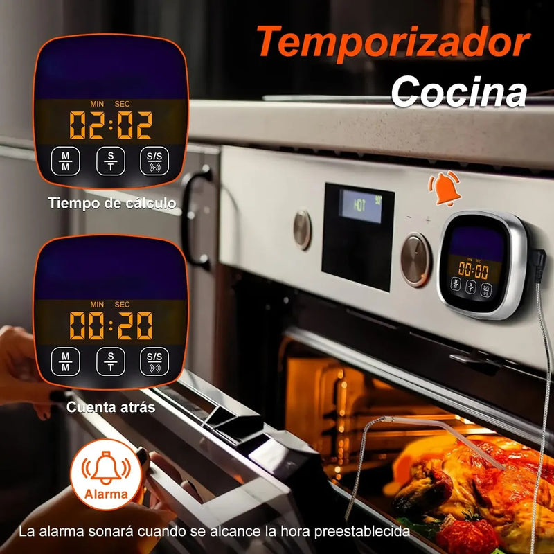 Termómetro Digital para Cocina de Doble Sonda