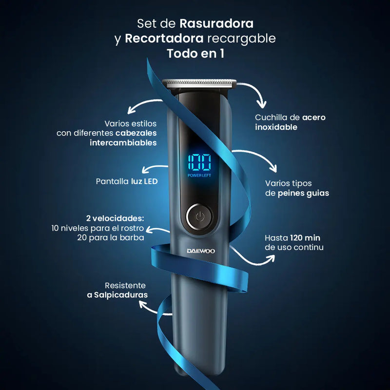 Maquina Rasuradora Afeitadora Daewoo DW-RECST Recargable USB