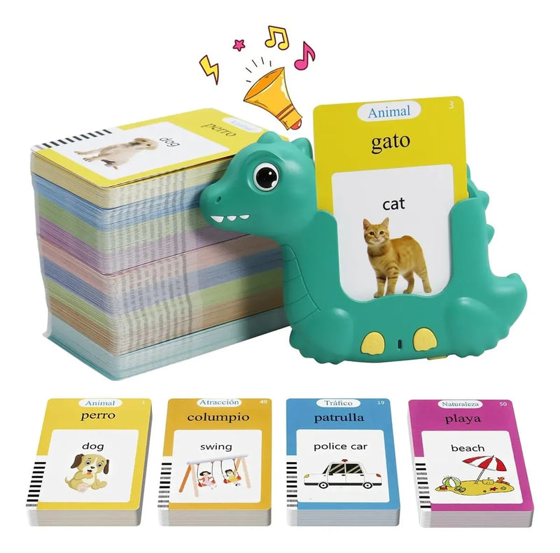 Dinosaurio Aprendizaje Tarjetas Lectura Español e Ingles 510 Palabras