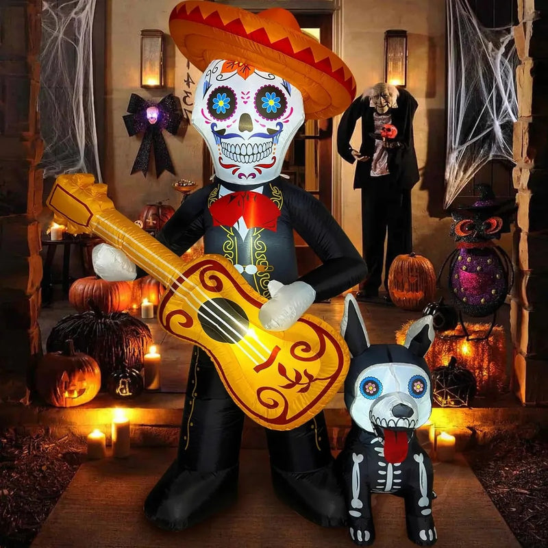 Inflable de Día de Muertos Decoración Exterior 1,8M