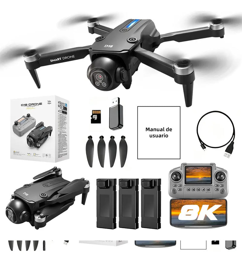 Drone Ourlife Cámara 8k Pantalla Control Remoto 3 Baterías