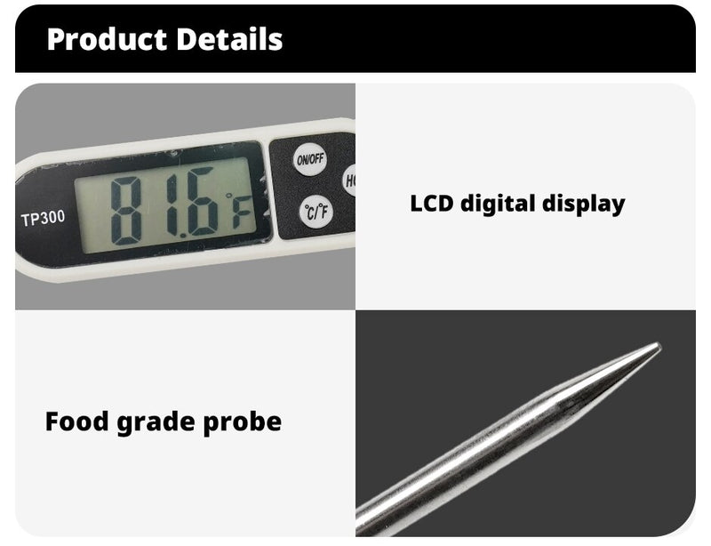 Termómetro de Cocina Multiuso con Pantalla Digital LCD