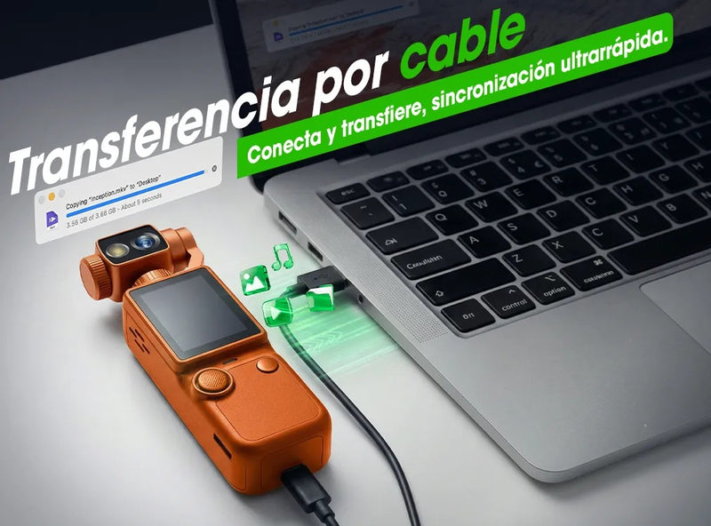 Cámara de Vlog Q8 4K Naranja