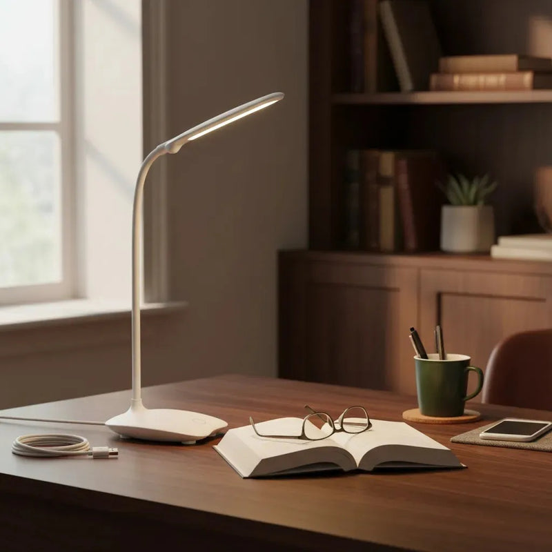 Lámpara LED Escritorio Ajustable Recargable USB para Lectura