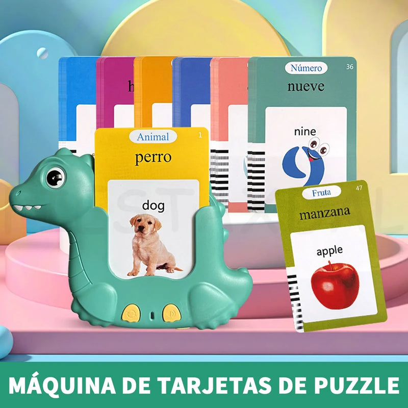 Dinosaurio Aprendizaje Tarjetas Lectura Español e Ingles 510 Palabras