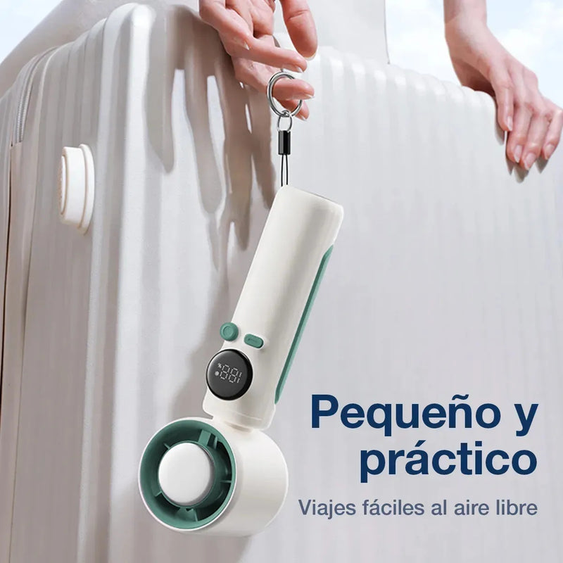 Ventilador Portátil de Mano Recargable con Pantalla Digital LED