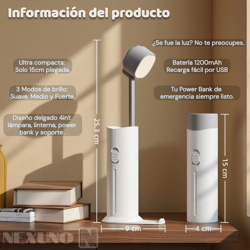 Lampara Escritorio Linterna USB LED Recargable 4en1