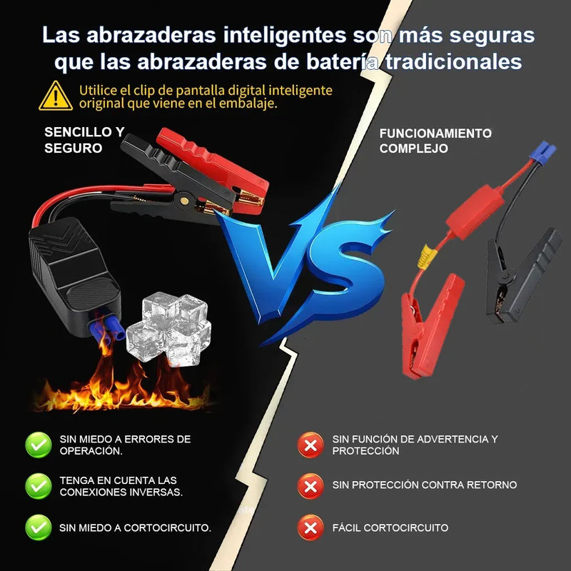 Arrancador de Batería/Compresor De Aire 12V Portátil 150PSI con Pantalla Digital