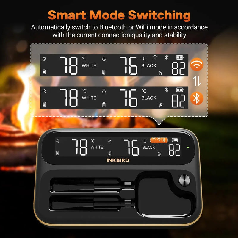 Termómetro de Cocina Inalámbrico Inteligente con Bluetooth y WIFI para Carne y Barbacoa