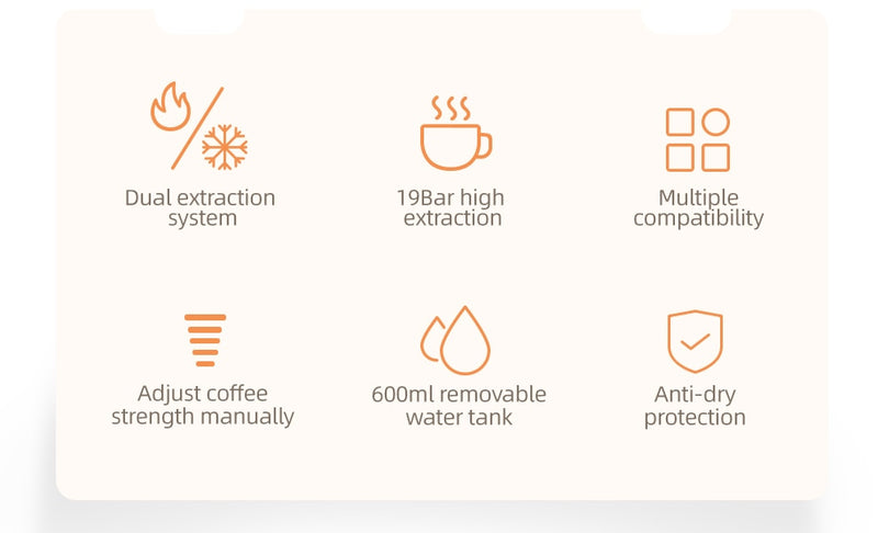 Cafetera de Cápsulas Múltiples HiBREW 5 en 1