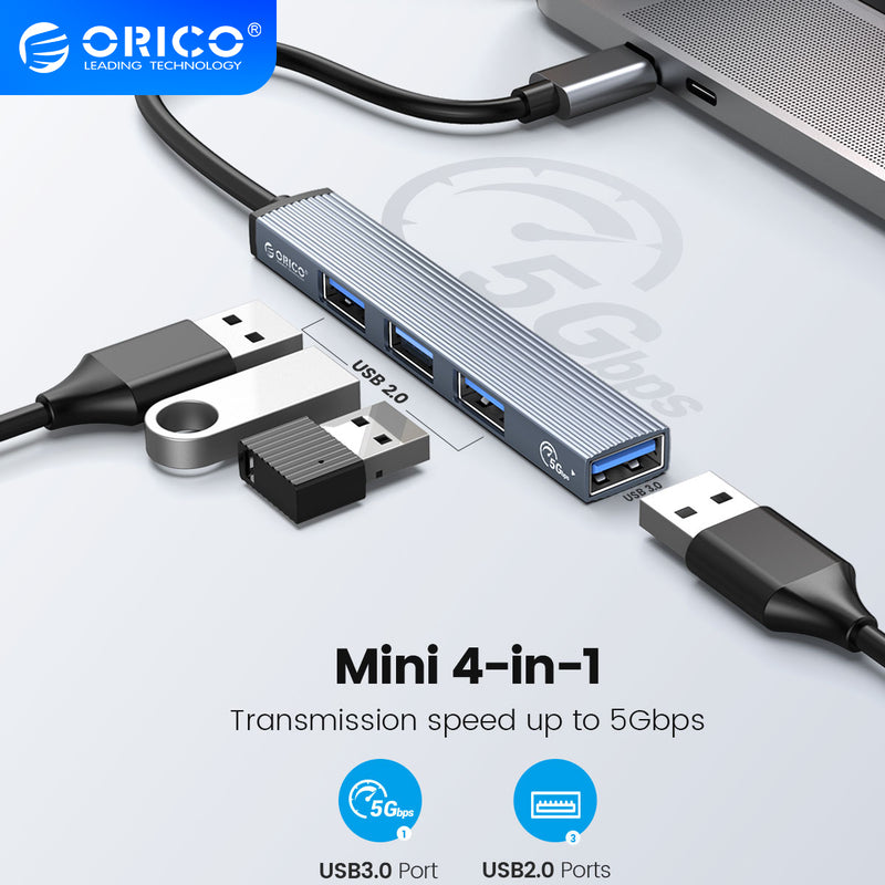Dispositivo de Puertos USB Orico 3.0 con 4 Entradas